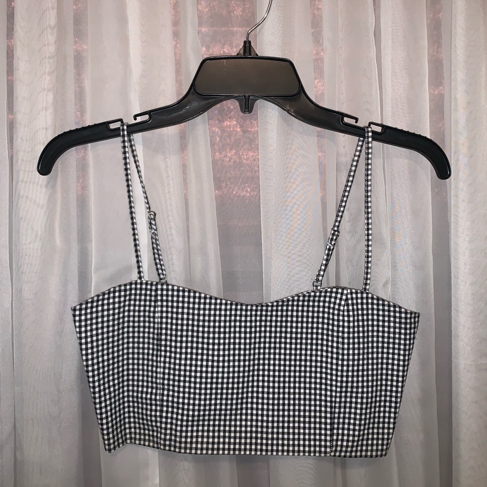 Brandy Melville gingham crop